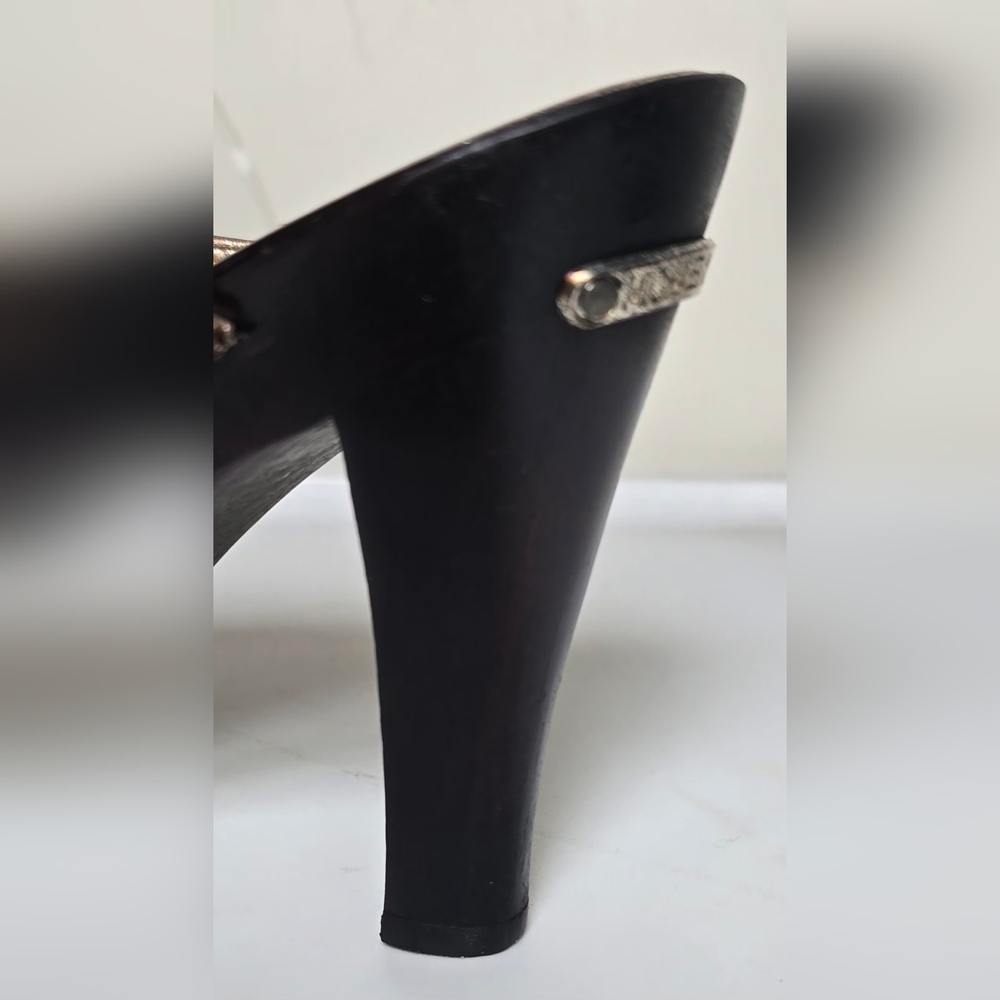 Michael Kors Astor Leather Bronze Studded Mules 7 - Picture 9 of 12